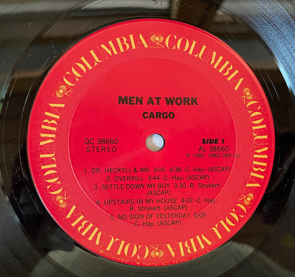 Men At Work - Cargo (Vinyl, LP, Album, Stereo) Good Plus (G+) / Very Good Plus (VG+)