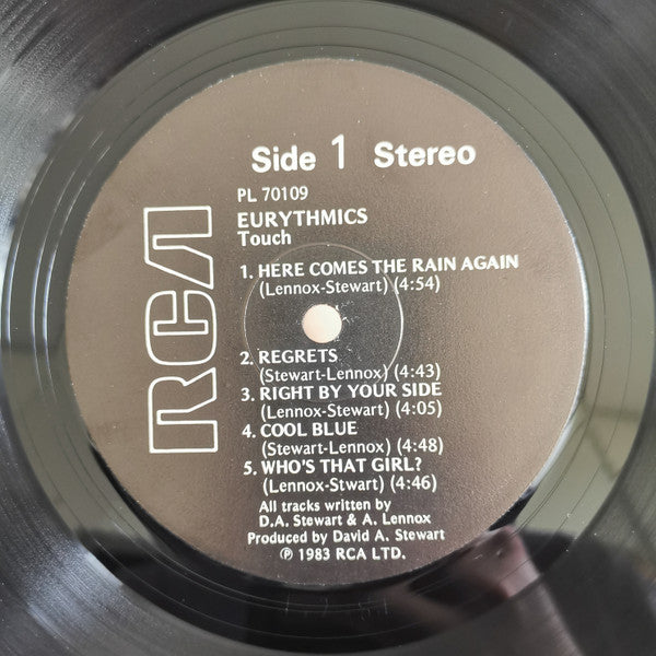 Eurythmics - Touch (Vinyl, LP, Album) Very Good Plus (VG+) / Very Good (VG)