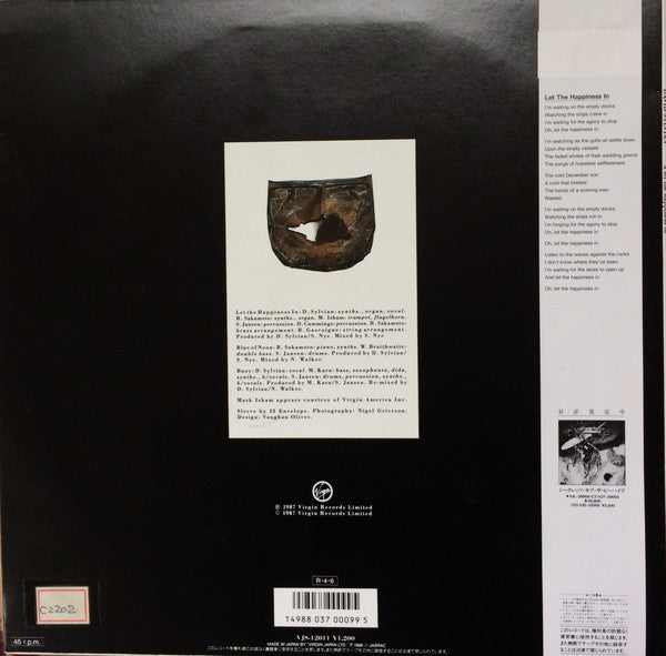 David Sylvian - Let The Happiness In (Vinyl, 12", Single) Near Mint (NM or M-) / Very Good Plus (VG+)