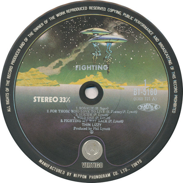 Thin Lizzy - Fighting (Vinyl, LP, Album, Reissue) Near Mint (NM or M-) / Very Good Plus (VG+)