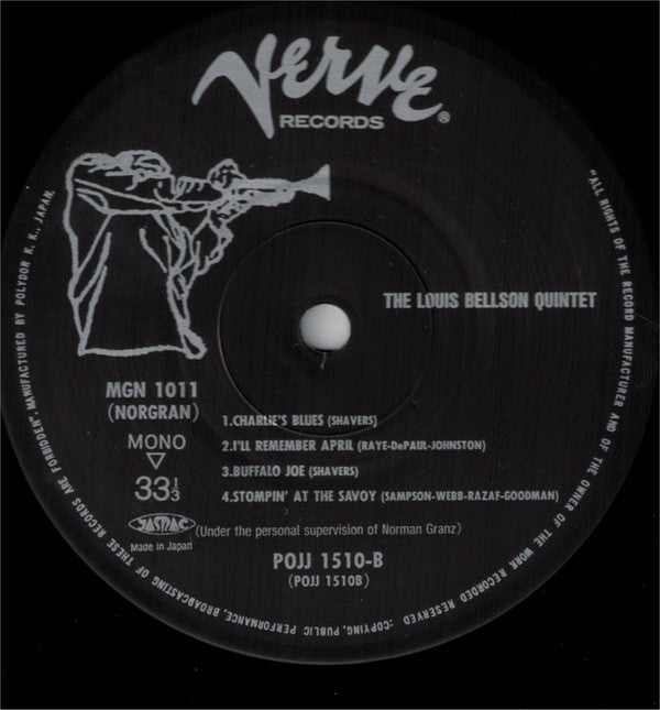 The Louie Bellson Quintet - Louis Bellson (Vinyl, LP, Album, Limited Edition, Reissue, Mono) Very Good Plus (VG+) / Very Good Plus (VG+)