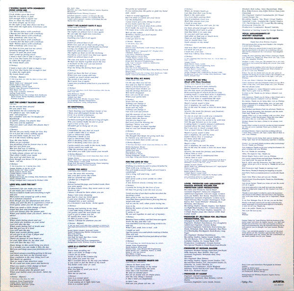 Whitney Houston - Whitney (Vinyl, LP, Album, Stereo) Very Good (VG) / Good Plus (G+)