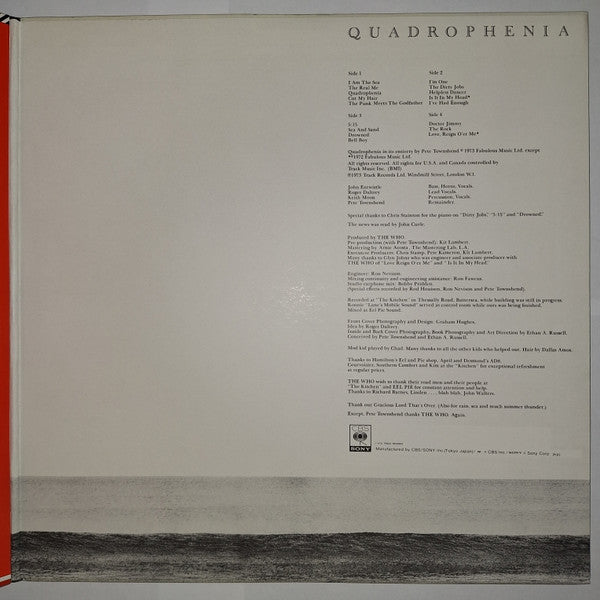 The Who - Quadrophenia (2xVinyl, LP, Album, Reissue) Near Mint (NM or M-) / Very Good (VG)