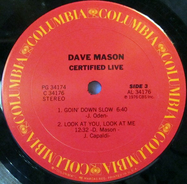Dave Mason - Certified Live (Vinyl, LP, Album)