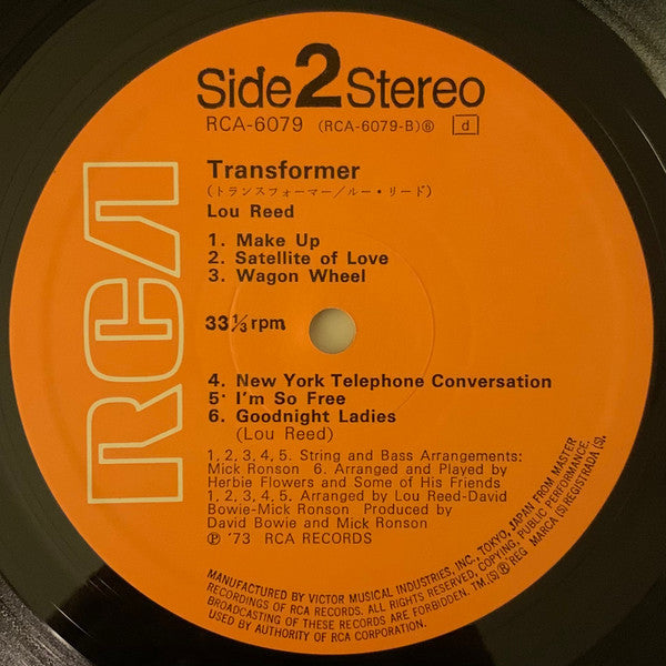 Lou Reed - Transformer (Vinyl, LP, Album, Stereo) Very Good Plus (VG+) / Good Plus (G+)