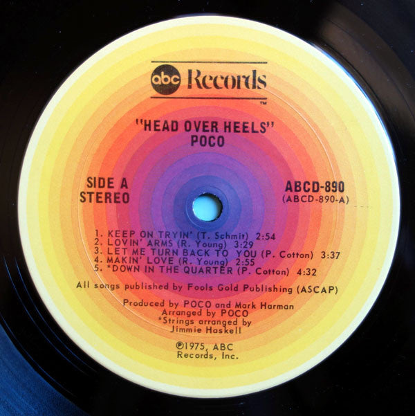 Poco (3) - Head Over Heels (Vinyl, LP, Album, Stereo) Good Plus (G+) / Very Good (VG)