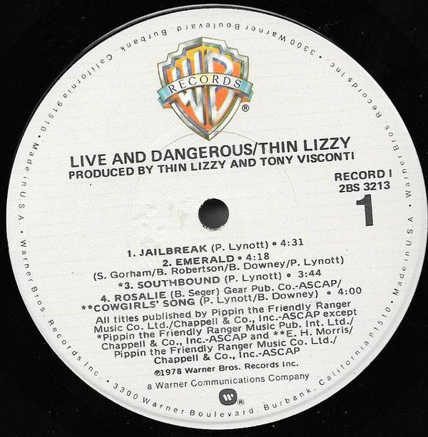 Thin Lizzy - Live And Dangerous (2xVinyl, LP, Album) Very Good Plus (VG+) / Very Good Plus (VG+)