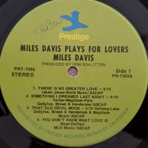Miles Davis - Plays For Lovers (Vinyl, LP, Compilation, Stereo, Remastered, Reissue) Very Good Plus (VG+) / Good Plus (G+)