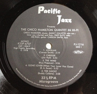 The Chico Hamilton Quintet - Chico Hamilton Quintet In Hi-Fi (Vinyl, LP, Album, Reissue, Mono) Very Good Plus (VG+) / Very Good (VG)