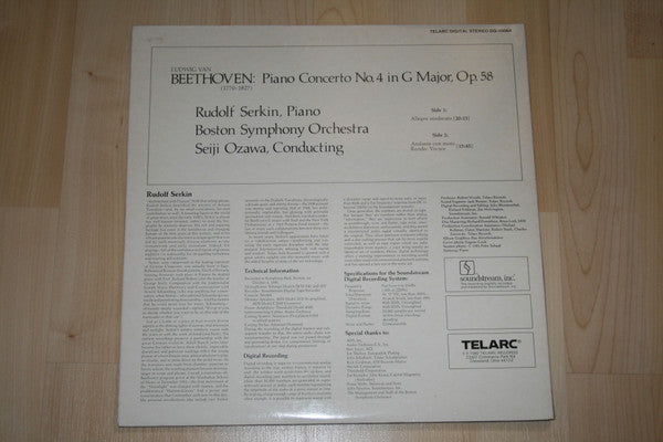 Rudolf Serkin - Beethoven Piano Concerto No. 4 In G Major, Op. 80 (Vinyl, LP, Album, Stereo) Very Good Plus (VG+) / Very Good Plus (VG+)