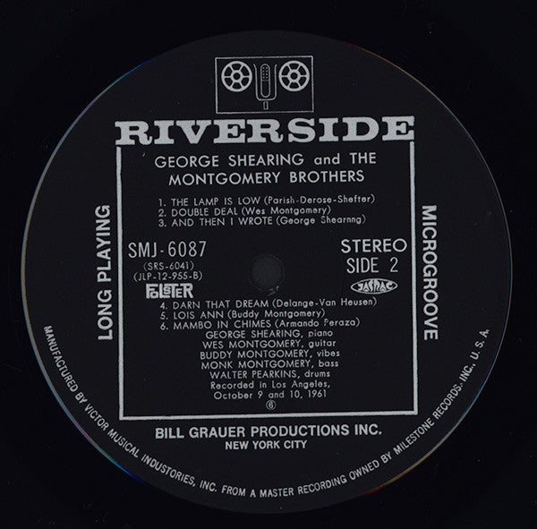 George Shearing - George Shearing And The Montgomery Brothers (Vinyl, LP, Album, Reissue, Stereo) Very Good Plus (VG+) / Very Good Plus (VG+)