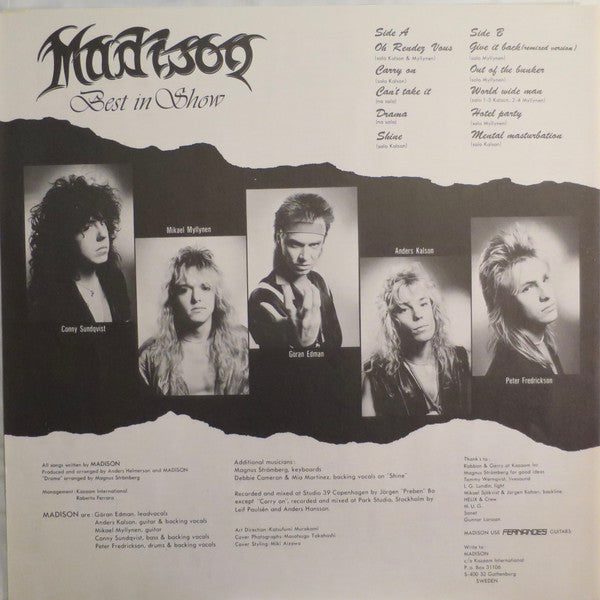 Madison (2) - Best In Show (Vinyl, LP, Album) Very Good Plus (VG+) / Very Good Plus (VG+)