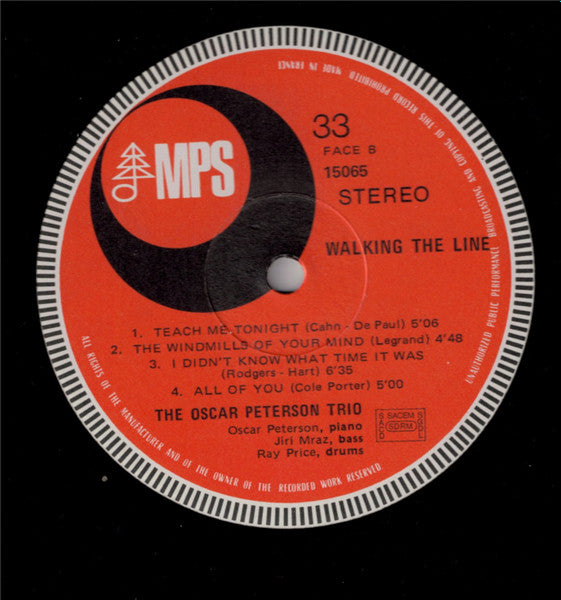 The Oscar Peterson Trio - Walking The Line (Vinyl, LP, Album) Very Good Plus (VG+) / Very Good (VG)