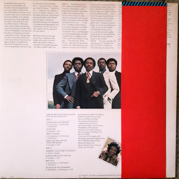 Harold Melvin And The Blue Notes - To Be True (Vinyl, LP, Album) Very Good Plus (VG+) / Good Plus (G+)