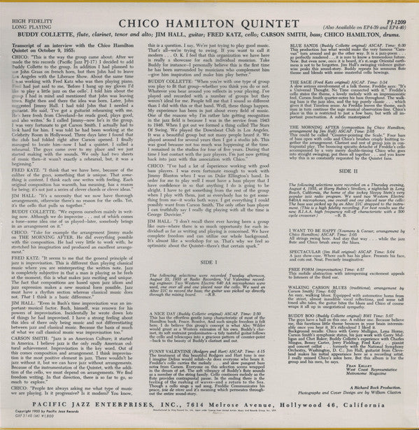 The Chico Hamilton Quintet - Chico Hamilton Quintet (Vinyl, LP, Alb...