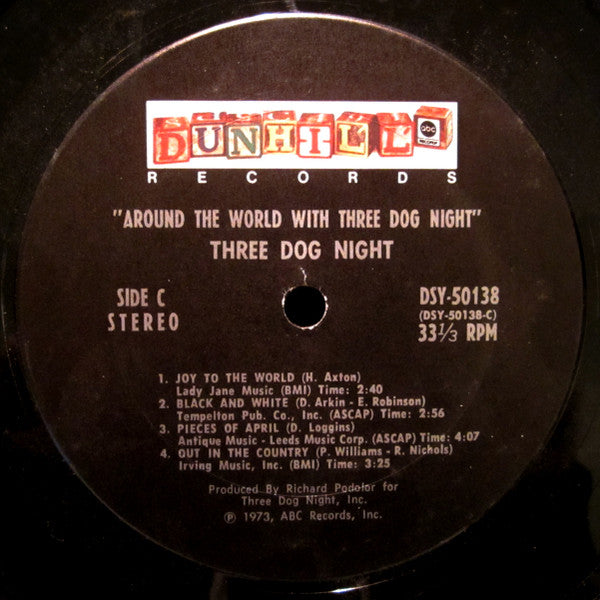 Three Dog Night - Around The World With Three Dog Night (2xVinyl, LP, Album, Stereo) Very Good Plus (VG+) / Very Good (VG)
