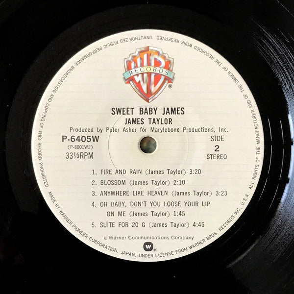 James Taylor (2) - Sweet Baby James (Vinyl, LP, Album, Reissue) Very Good (VG) / Very Good Plus (VG+)