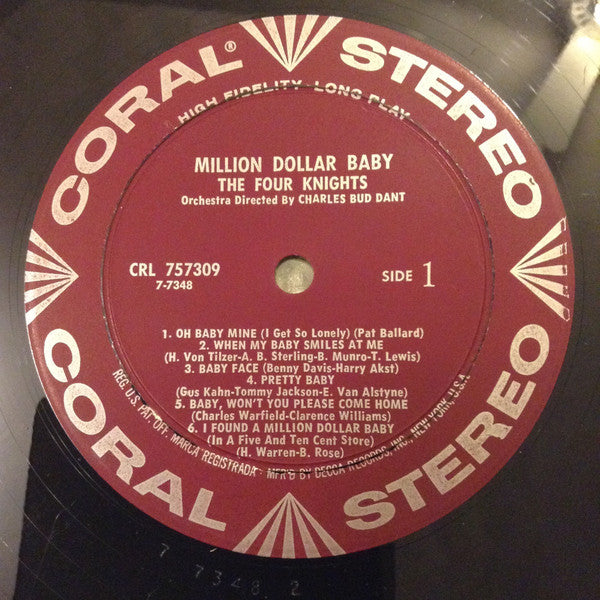 The Four Knights - Million Dollar Baby (Vinyl, LP, Album, Stereo) Good Plus (G+) / Good (G)