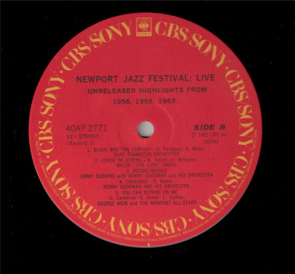 Various - Newport Jazz Festival: Live (Unreleased Highlights From 1956, 1958, 1963) (2xVinyl, LP) Very Good Plus (VG+) / Very Good (VG)