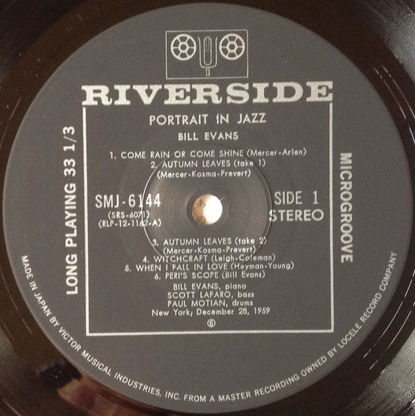 The Bill Evans Trio - Portrait In Jazz = ポートレイト・イン・ジャズ (Vinyl, LP, ...