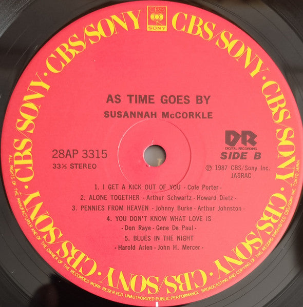 Susannah McCorkle - As Time Goes By (Vinyl, LP, Album) Very Good Plus (VG+) / Very Good Plus (VG+)
