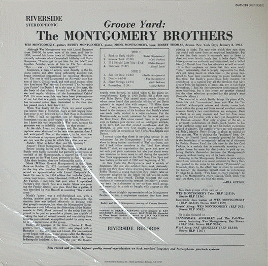 The Montgomery Brothers - Groove Yard (Vinyl, LP, Album, Reissue, Stereo) Very Good (VG) / Very Good Plus (VG+)