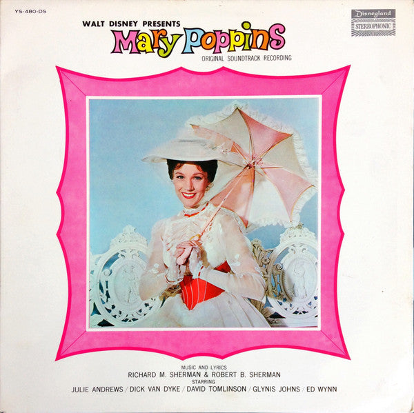 Various - Walt Disney Presents Mary Poppins (Original Soundtrack Recording) (Vinyl, LP, Album, Stereo) Good Plus (G+) / Very Good Plus (VG+)