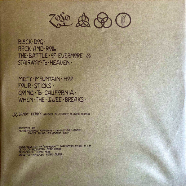 Led Zeppelin - Led Zeppelin IV = レッド・ツェッペリン IV (Vinyl, LP, Album, Reissue) Very Good Plus (VG+) / Near Mint (NM or M-)
