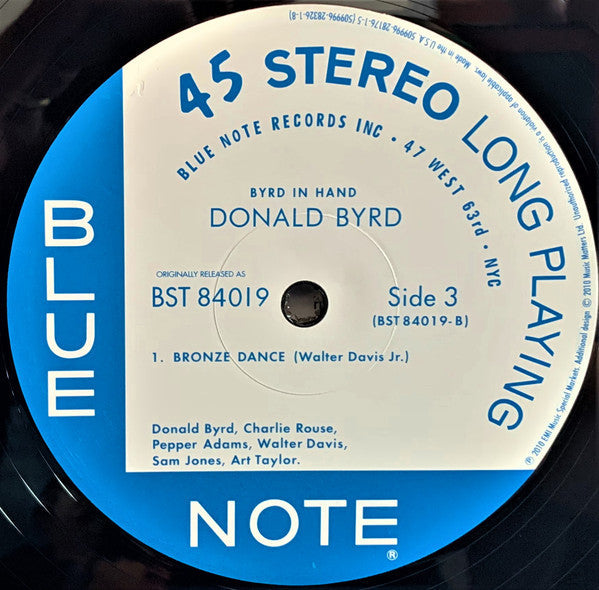 Donald Byrd - Byrd In Hand (2xVinyl, 12", 45 RPM, Limited Edition, Numbered, Reissue, Remastered, Stereo) Very Good Plus (VG+) / Near Mint (NM or M-)