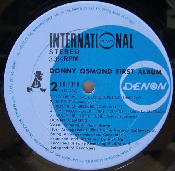 Donny Osmond - The Donny Osmond Album (Vinyl, LP, Album, Stereo) Good Plus (G+) / Very Good Plus (VG+)