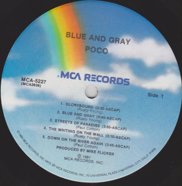 Poco (3) - Blue And Gray (Vinyl, LP, Album) Good Plus (G+) / Very Good Plus (VG+)