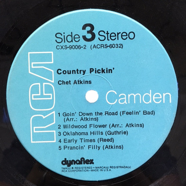 Chet Atkins - Country Pickin' (2xVinyl, LP, Compilation) Good Plus (G+) / Very Good Plus (VG+)