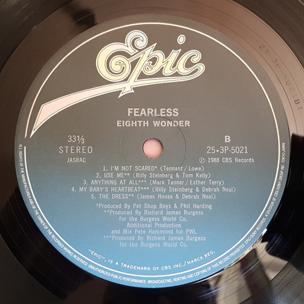 Eighth Wonder - Fearless = クロス・マイ・ハート (Vinyl, LP, Album) Very Good (VG) / Very Good (VG)