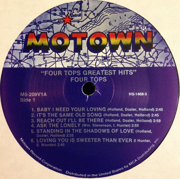 Four Tops - Greatest Hits (Vinyl, LP, Compilation, Reissue, Stereo) Very Good (VG) / Very Good (VG)