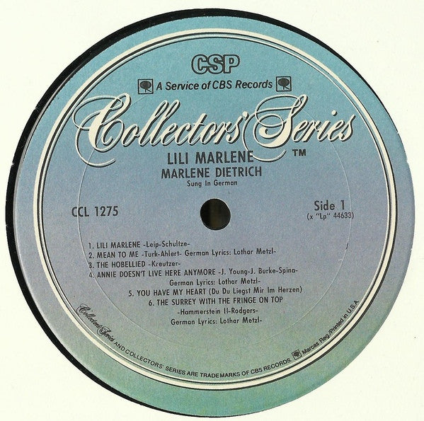 Marlene Dietrich - Lili Marlene (Sung In German) (Vinyl, LP, Compil...