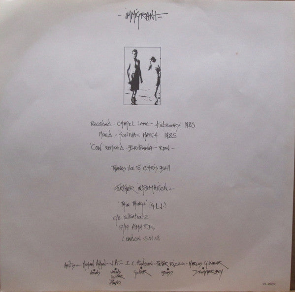 Gene Loves Jezebel - Immigrant (Vinyl, LP, Album) Very Good (VG) / Very Good (VG)