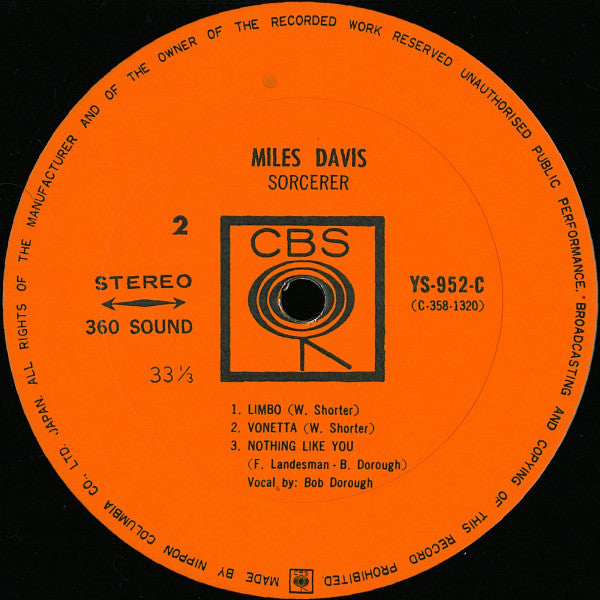 Miles Davis - Sorcerer (Vinyl, LP, Album) Very Good Plus (VG+) / Very Good Plus (VG+)