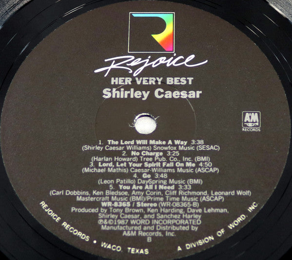 Shirley Caesar - Her Very Best (Vinyl, LP, Compilation) Very Good Plus (VG+) / Near Mint (NM or M-)