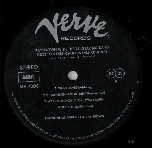Ray Brown All-Star Big Band - Ray Brown With The All-Star Big Band ...