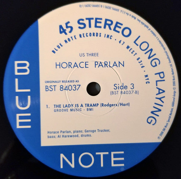 Horace Parlan - Us Three (2xVinyl, 12", 45 RPM, Album, Limited Edition, Numbered, Reissue, Remastered) Very Good Plus (VG+) / Very Good Plus (VG+)