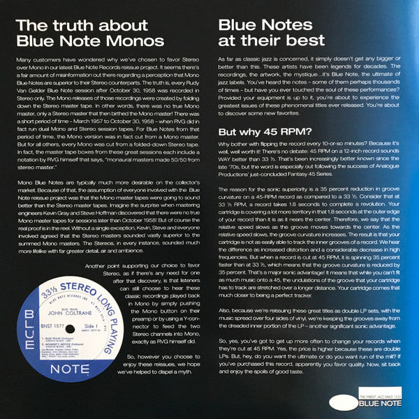 John Coltrane - Blue Train (Vinyl, 12", 45 RPM, Album, Limited Edit...