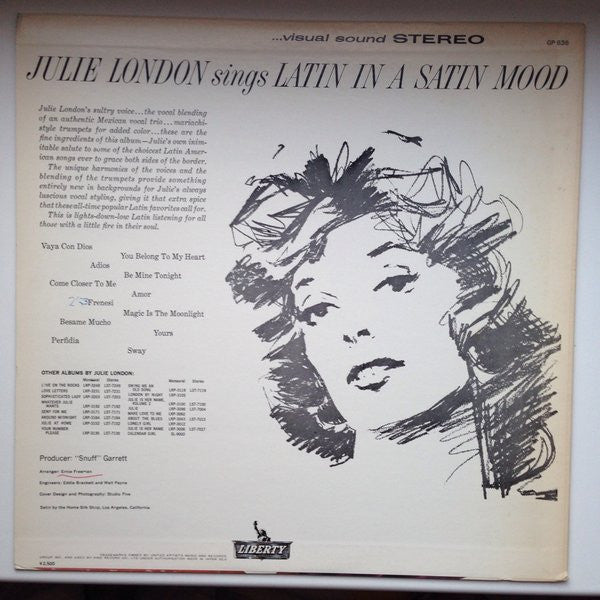 Julie London - Julie London Sings Latin In A Satin Mood (Vinyl, LP, Album, Stereo, Reissue) Near Mint (NM or M-) / Very Good Plus (VG+)