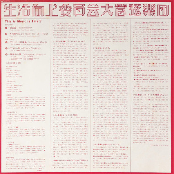 Seikatsu Kōjyō Iinkai - This Is Music Is This!? (Vinyl, LP, Album, ...