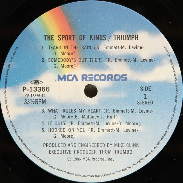 Triumph (2) - The Sport Of Kings (Vinyl, LP, Album) Very Good Plus (VG+) / Very Good Plus (VG+)