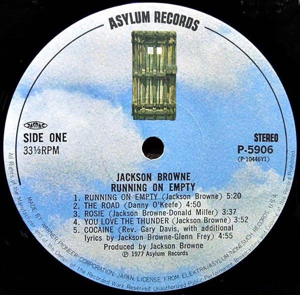 Jackson Browne - Running On Empty (Vinyl, LP, Album, Reissue)