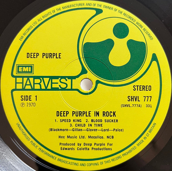 Deep Purple - Deep Purple In Rock (Vinyl, LP, Album, Reissue) Very Good Plus (VG+) / Very Good Plus (VG+)