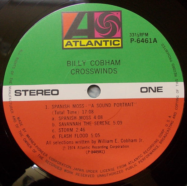 Billy Cobham - Crosswinds (Vinyl, LP, Album, Reissue) Very Good (VG) / Very Good Plus (VG+)