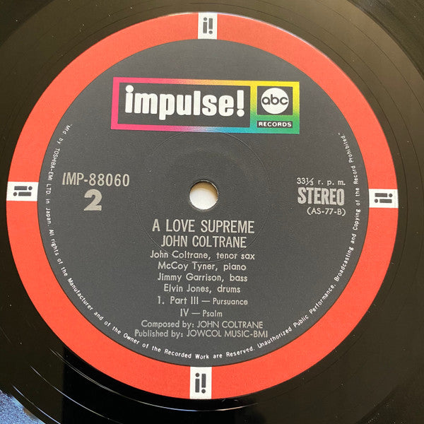 John Coltrane - A Love Supreme (Vinyl, LP, Album, Reissue, Stereo)