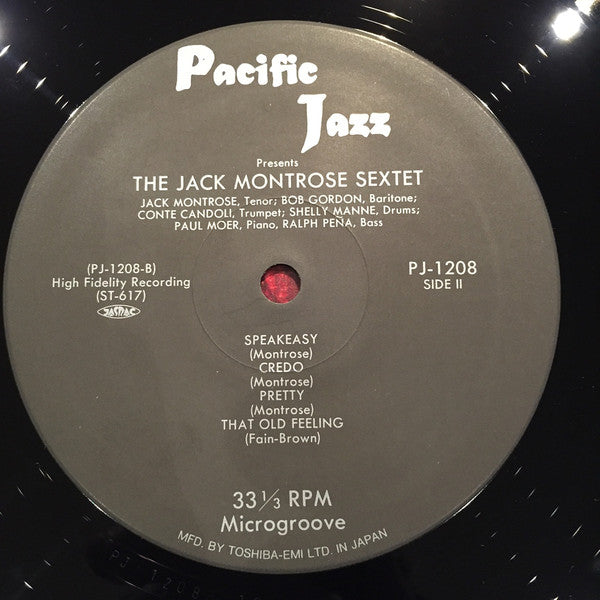 Jack Montrose Sextet - Jack Montrose Sextet (Vinyl, LP, Album, Reissue, Mono) Very Good (VG) / Good Plus (G+)