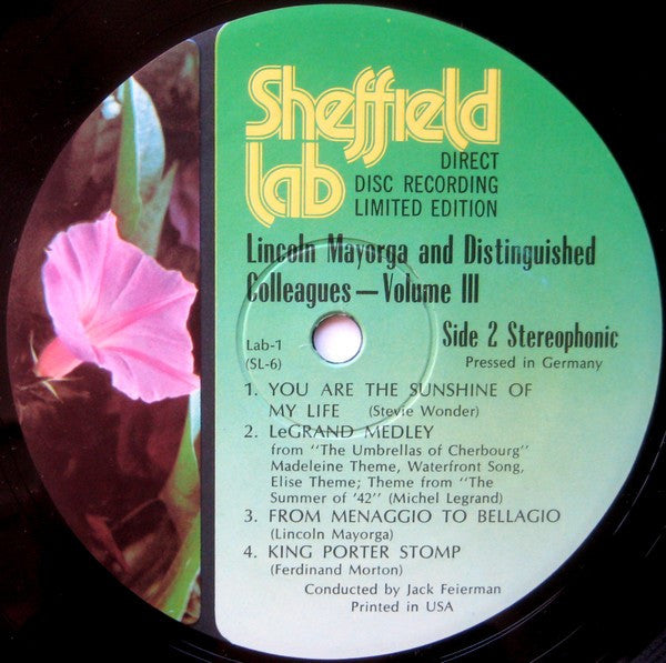 Lincoln Mayorga - Lincoln Mayorga & Distinguished Colleagues - Volume III (Vinyl, LP, Album, Limited Edition, Stereo) Very Good (VG) / Very Good (VG)